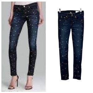Rag & Bone Paint Splatter Skinny Jeans